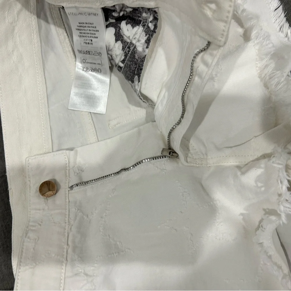 STELLA MCCARTNEY • White Cutoff Shorts • Sz 31 • - Picture 10 of 10